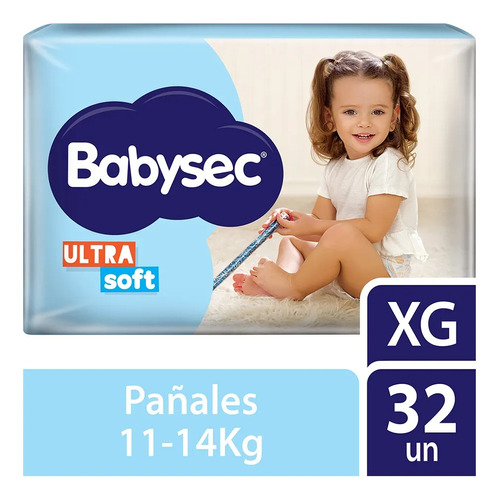 Pañales Babysec  Ultra Hiper Pack Soft  Xg 32 Unidades