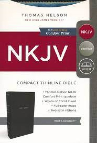 Imagen 3 de 9 de Biblia En Inglés New King James Deluxe Tamaño Compacto Negro