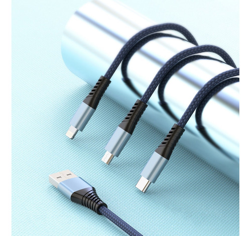 Cable Portátil 3 En 1, Micro, Lightning Y Tipo-c Master-g