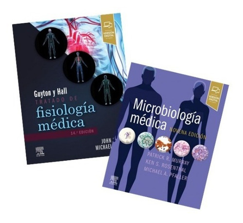 Imagen 1 de 1 de Guyton Tratado Fisiología 14va Y Murray Microbiología Méd 9n
