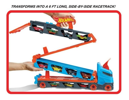 Imagem 3 de 6 de Hot Wheels City Guincho Pista Corridas Speedway Hauler 2m