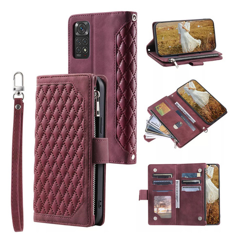 Funda Tipo Cartera De Piel Con Cierre Tipo Correa