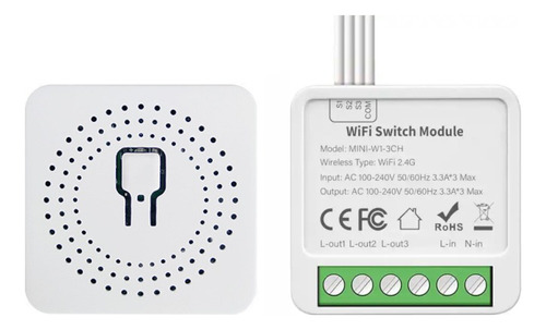 Interruptor Inteligente Mini Switch Triple Smartlife Alexa