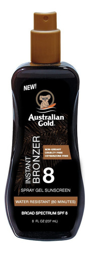 Protector solar Australian Gold instant bronzer Spf 8 de 237ml