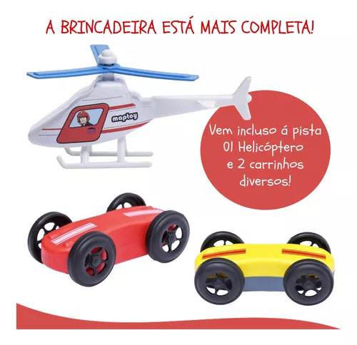 Brinquedo Menino Infantil Carrinhos Helicoptero Pista