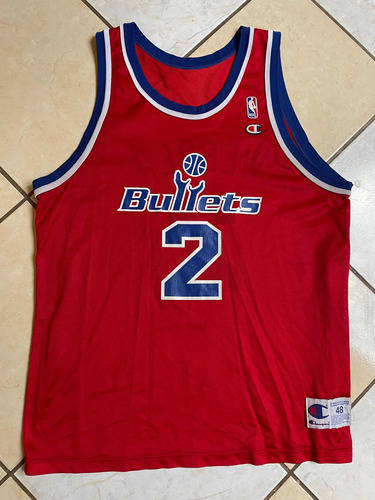 Jersey Nba Bullets Webber Champion 48 O Xl