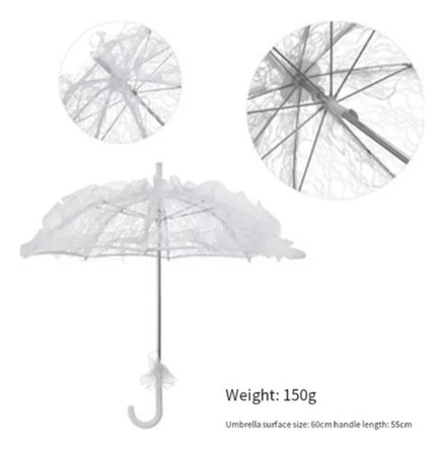 Guarda-chuva Decorativo De Renda De 4 Peças Para Design Esc