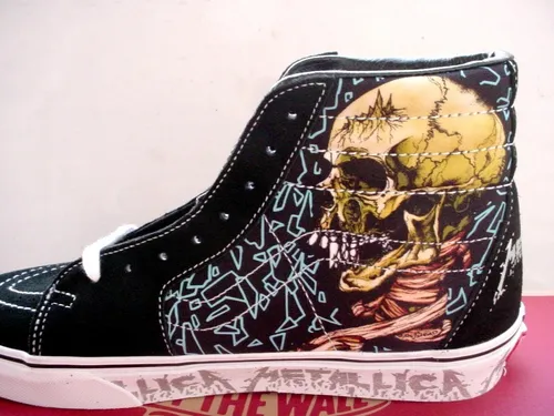 Tenis Vans Metallica Sk 8 Hi Pushead Black tamanho 40 1 2