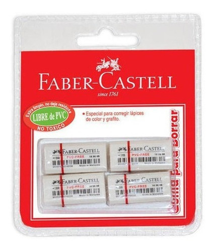 Gomas De Borrar Student Faber-castell X4 Uds.