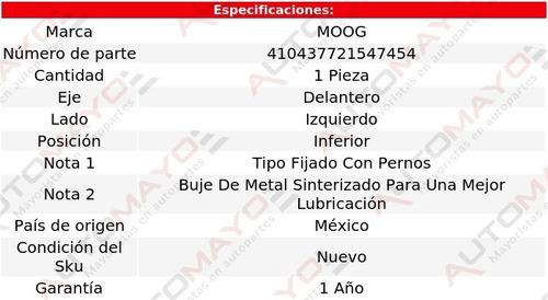 Rotula Horquilla Del Izq Inf Moog Honda Civic 06-11
