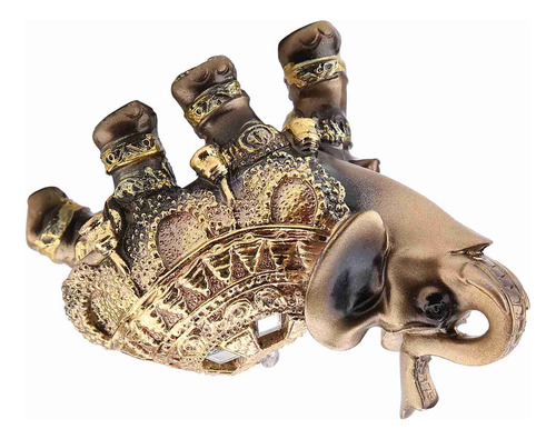 Escultura De Elefante Dorado De Lucky Feng Shui, Riqueza