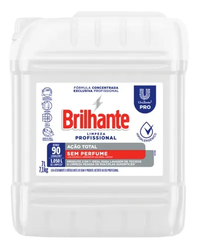Brilhante Limpeza Profissional Sem Perfume 7L
