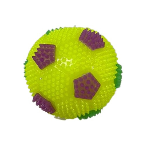 Brinquedo Bola Futebol Pet Luz Led Pisca Pisca P/ Cachorro