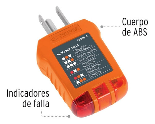 Probador De Tomacorriente Truper 17241