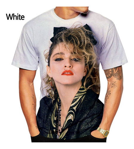 Camiseta De Manga Corta Con Estampado 3d De Singer Madonna