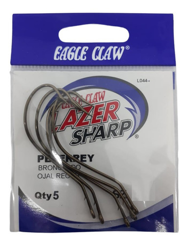 Anzuelos Eagle Claw L044 N3/0 Pesca Pejerrey X5u Lazer Sharp