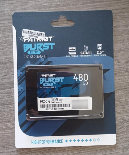 Disco Duro Ssd De 480gb Patriot 2.5 Sata