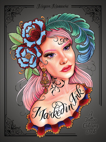Libro Marked In Ink: A Tattoo Coloringinglés