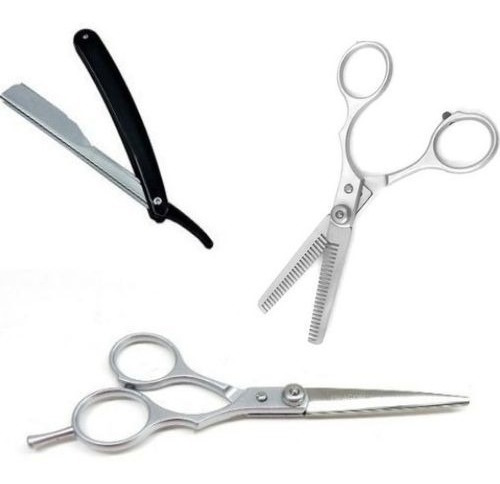 Imagen 6 de 7 de Tijera Corte Zinger + Tijera Entresacar + Navaja De Corte