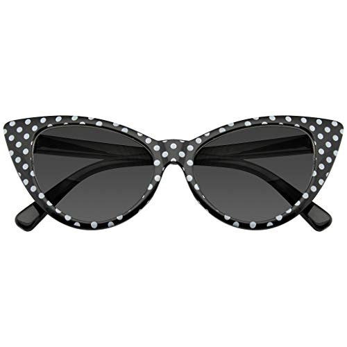 Polka Dot Cat Eye Mujer Moda Mod Super Cat Gafas De 9cyyq