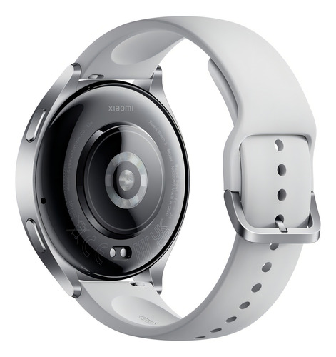 Relógio Xiaomi Watch 2, estojo prateado, moldura prateada