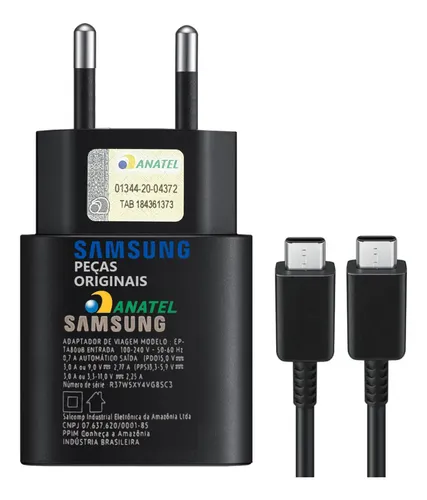 MLB 5211405716 Carregador Original Samsung Turbo S25 S24 S23 S22 S21 25w Br JM