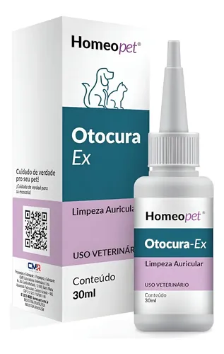 Otocura Ex Limpeza Auricular 30ml Cães Gatos - Homeopet