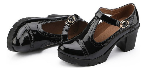 Zapatos Oxford For Mujer Correa Al Tobillo Plataforma L