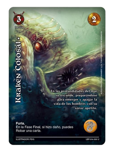 Carta Kraken Colosal Estrella Edición Leyendas Bloque Furia 