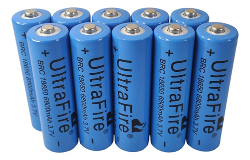 X10 Bateria Recargable 6800mah Litio Combo 18650 
