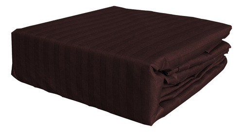 Juego De Sábanas King Size 3000 Hilos Egipcian Premium Chocolate Rayas