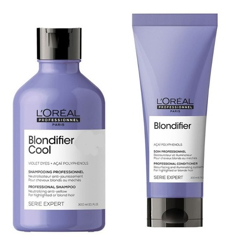 Loreal Blondifier Cool Shampoo 300 Ml Y Acondicionador 200ml