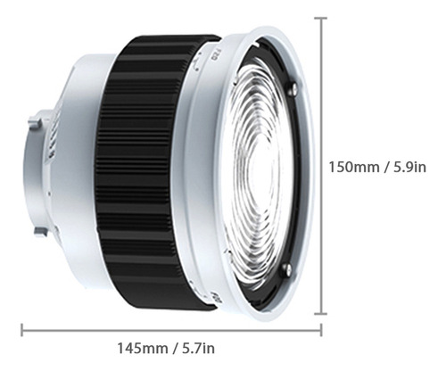 // Lente Fresnel Para Enfoque Óptico De 10° A 45° Con