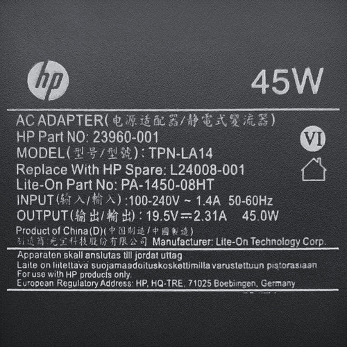Cargador Original Notebook Compaq 15-h201la Nuevo