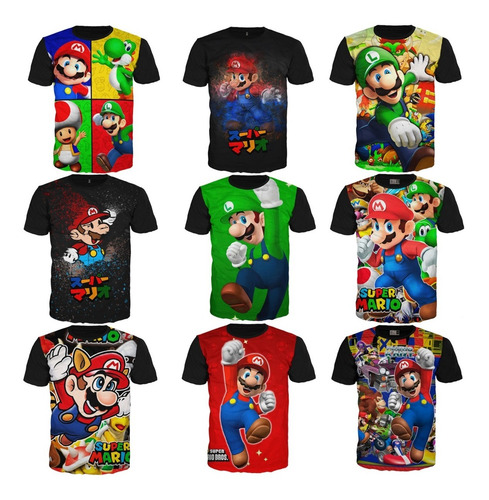 Camisetas Super Mario Bros Nintendo Algodón Exclusivas