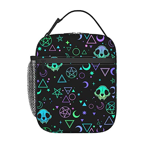 Bolsa Aislada Diseño De Símbolos Mágicos Y Calaveras...