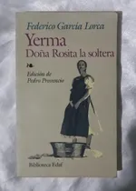 Comprar Yerma Doña Rosita La Soltera Federico Garcia Lorca
