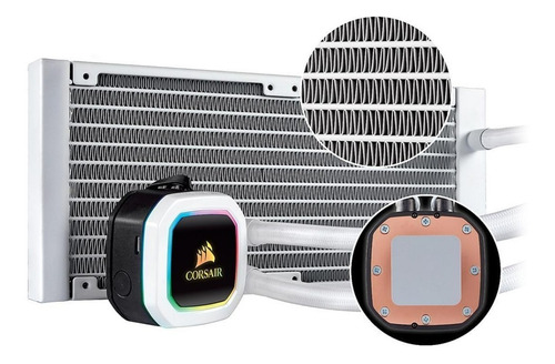 Enfriamiento Liquido Corsair H100i Rgb Platinum Se Blanco