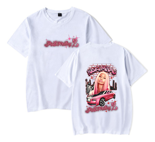 Camiseta Rosa Airbrush Merch De Nicki Minaj Friday 2