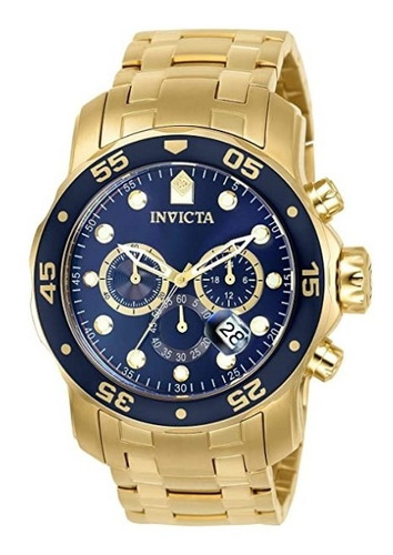 Relógio Luxo Invicta Pro Diver Banhado Ouro 100% Original