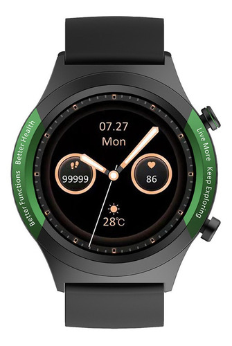 Smartwatch R 1.32'' Verde Oraimo Color De La Caja Negro Color De La Correa Negro Color Del Bisel Negro