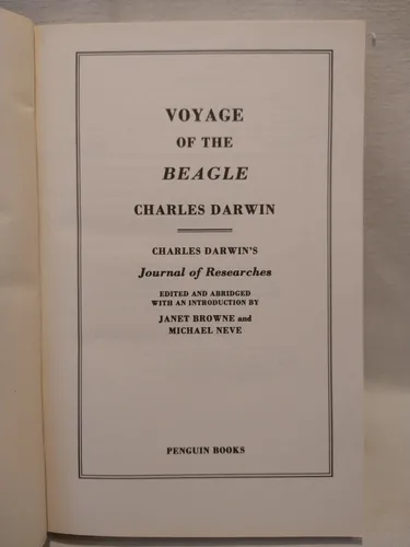 Voyage Of The Beagle - C. Darwin - Penguin - B (Usado)