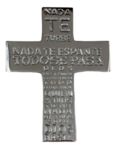 Cruz Oración Santa Teresa 12x16 Cm Pewter