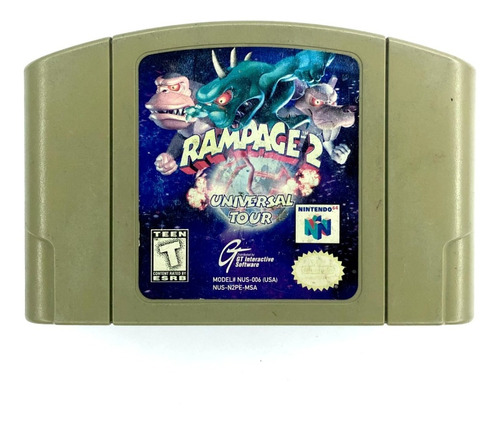 Rampage 2 Universal Tour -- Juego Original Nintendo 64.