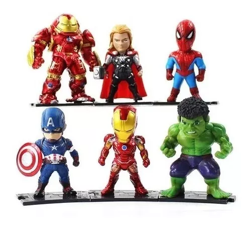 Muñecos Avengers DC colección 6 juguetes
