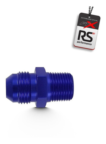 Niple Reto Tamanho 8an / 3/8 Npt Azul Ftx