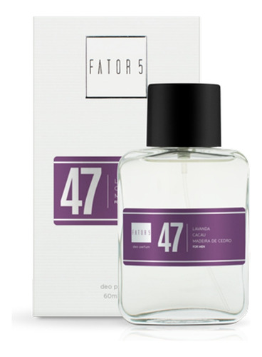 Perfume Fator 5 Nº47 Deo Parfum Masculino - 60 Ml + Amostra