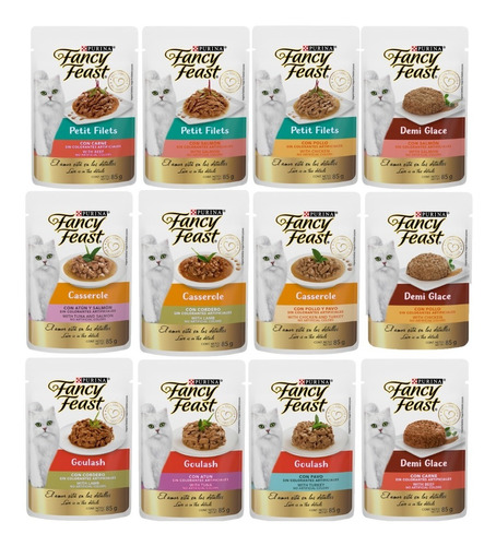 48 Sobres Fancy Feast Sabores Surtidos | 85g