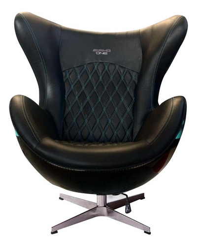 Poltrona Decorativa Egg Chair Amg One Cinza/preto