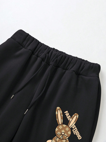 Conjunto De Sudadera Con Capucha Y Pantalón Para Con Estam